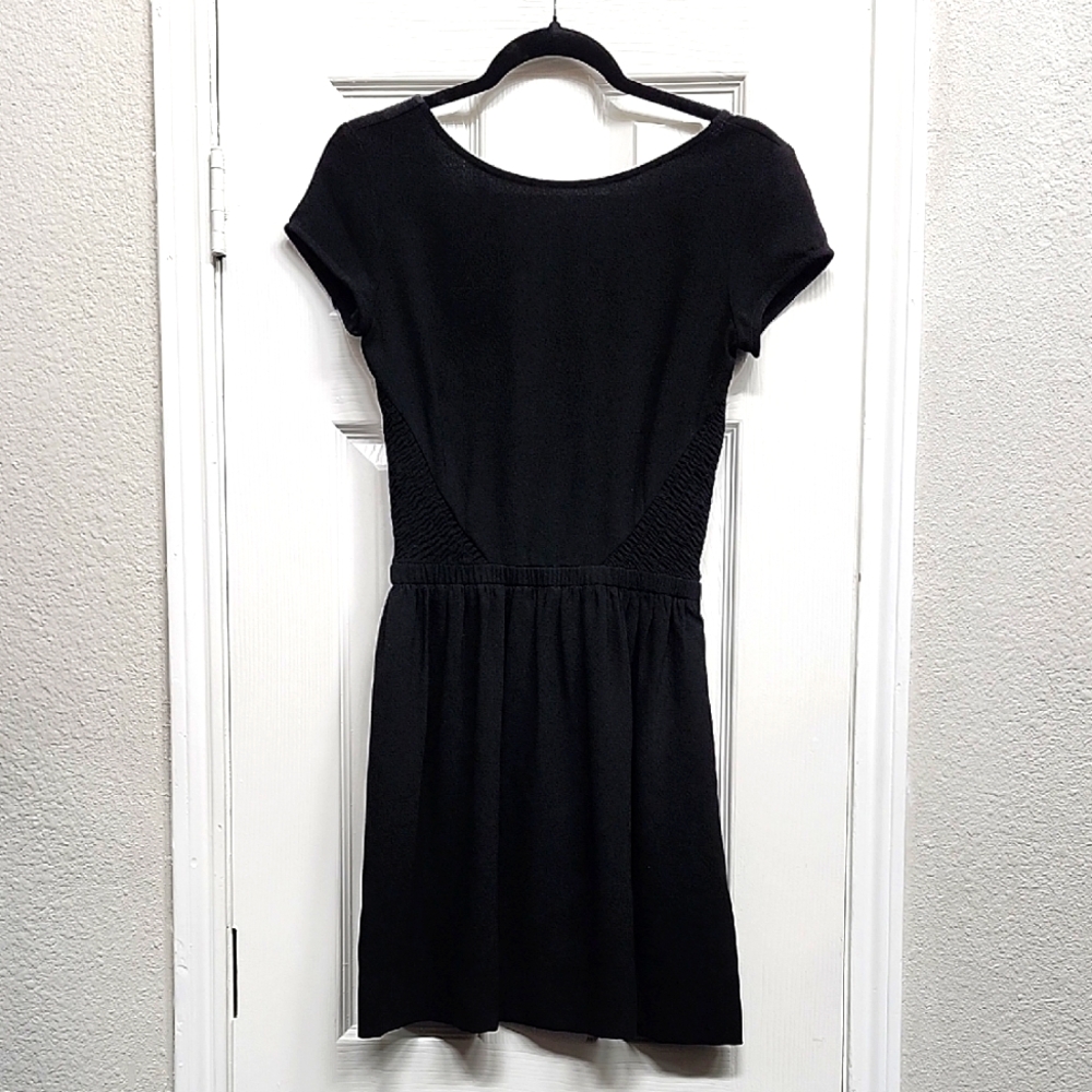 Maje Black Crepe Mini Dress, Size 1